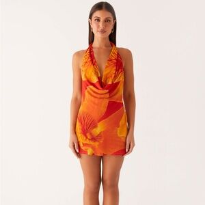 Peppermayo Red and Orange Mini Dress